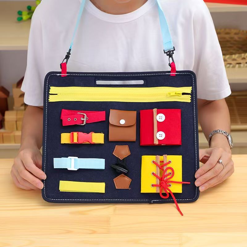 Travel Accessories Toddler - Montessori druk bord voor peuters Basislevensvaardigheden