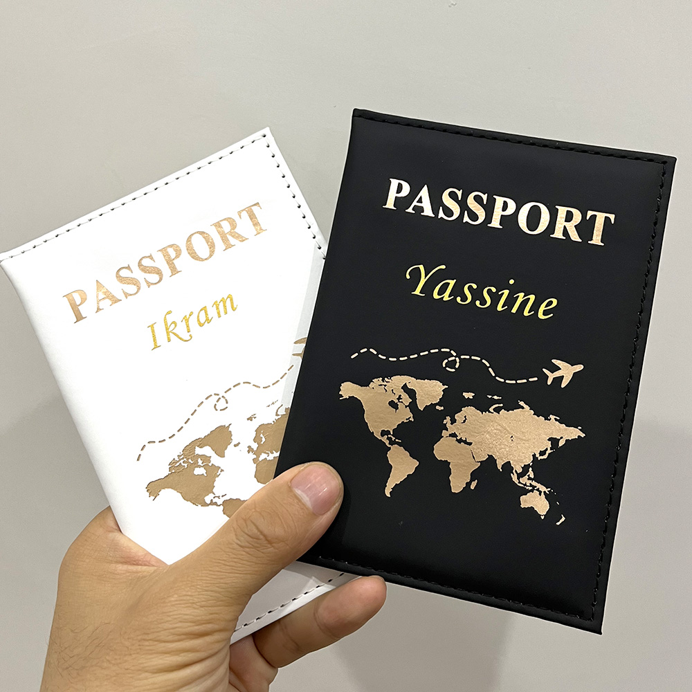 Travel Accessories On Plane - Nieuwe Schattige Gepersonaliseerde Paspoorthoes Vliegtuig Vrouwen