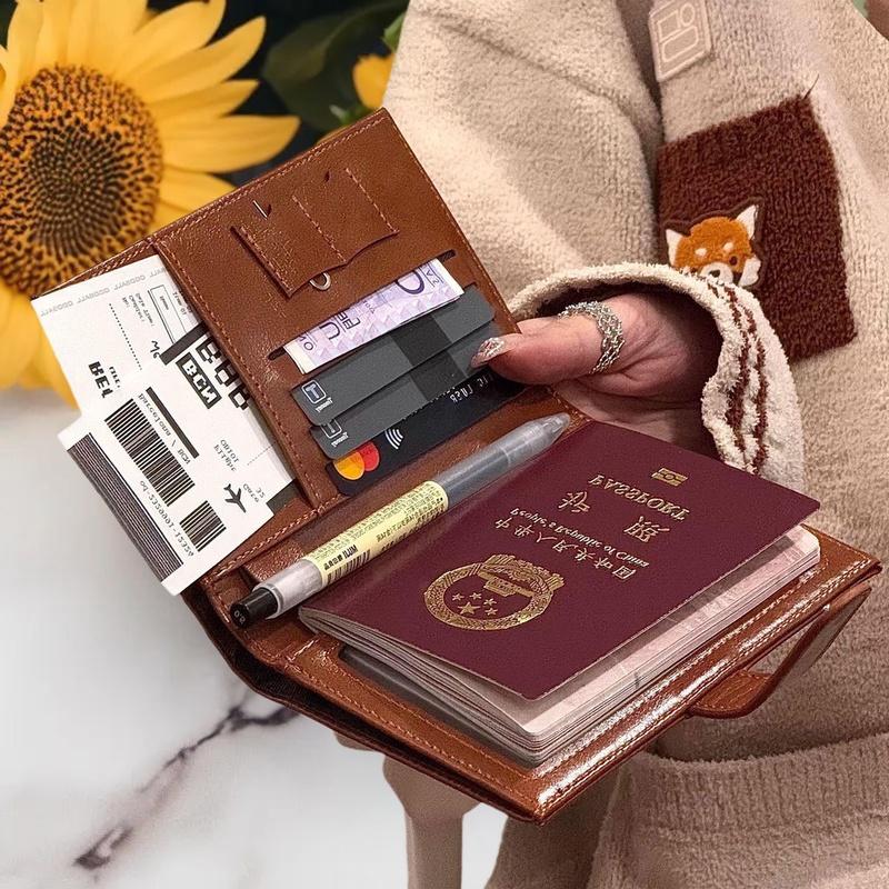 Travel Accessories On Plane - Reispaspoortportemonnee Dames Heren Kaarthouder RFID-blokkerende creditcard