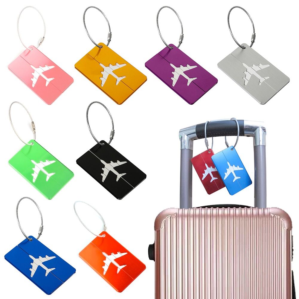 Travel Accessories On Plane - Aluminium Reisbagagelabels Herbruikbare Kofferbagagelabels Vakantiekoffer Labels