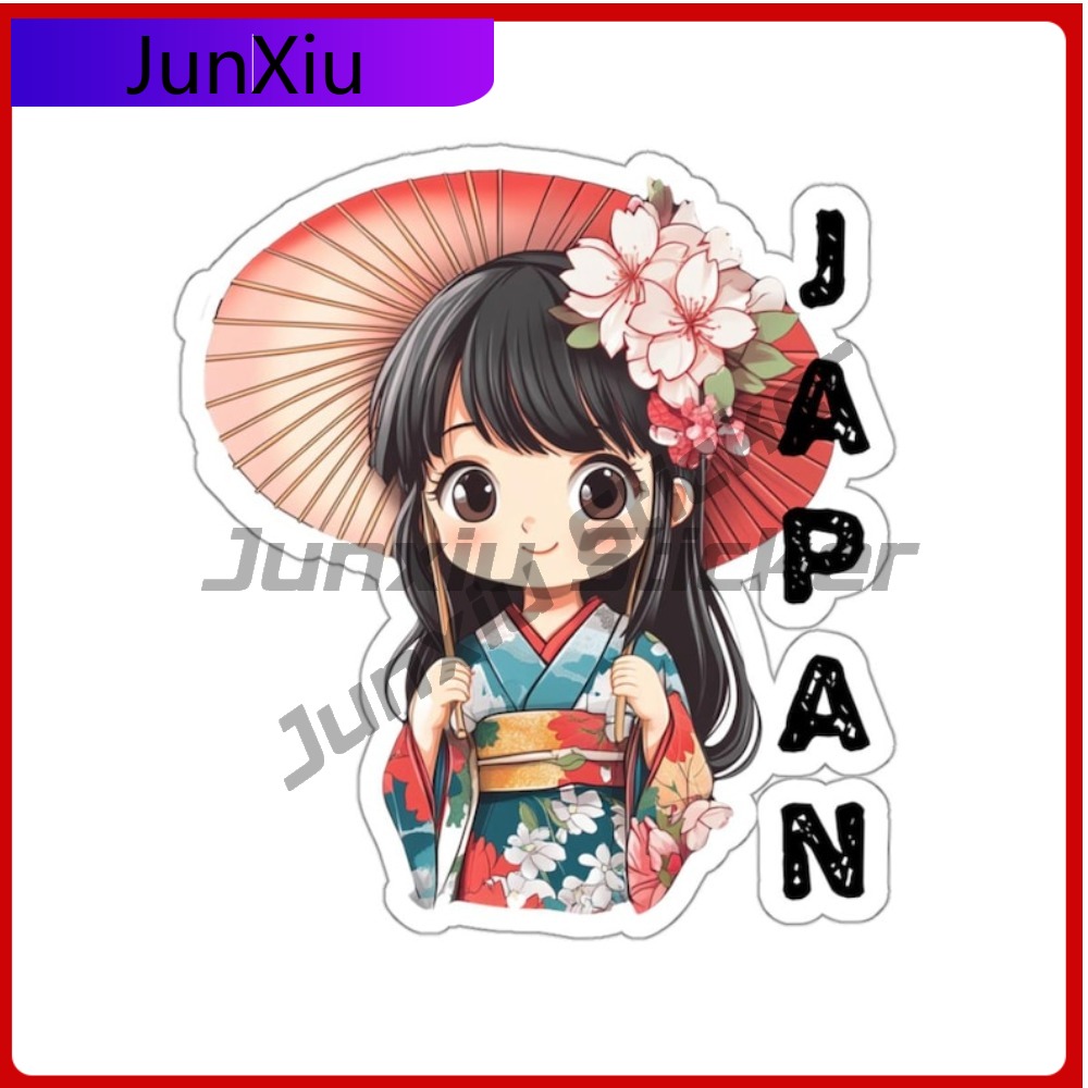 Travel Accessories For Girls - Japan Reisstickers Aziatisch Japans Meisje Sticker