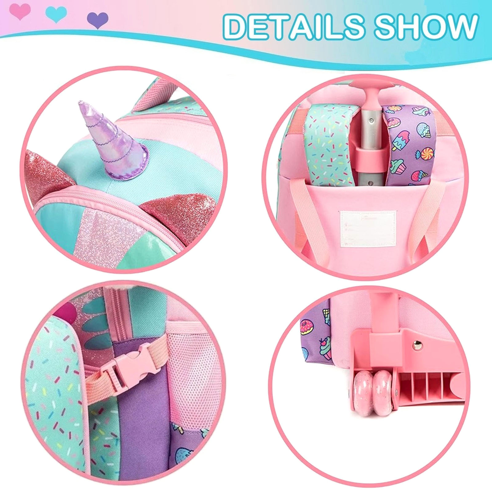 3 STKS Leuke Rollende Rugzak v - Travel Accessories Toddler recensie en prijs