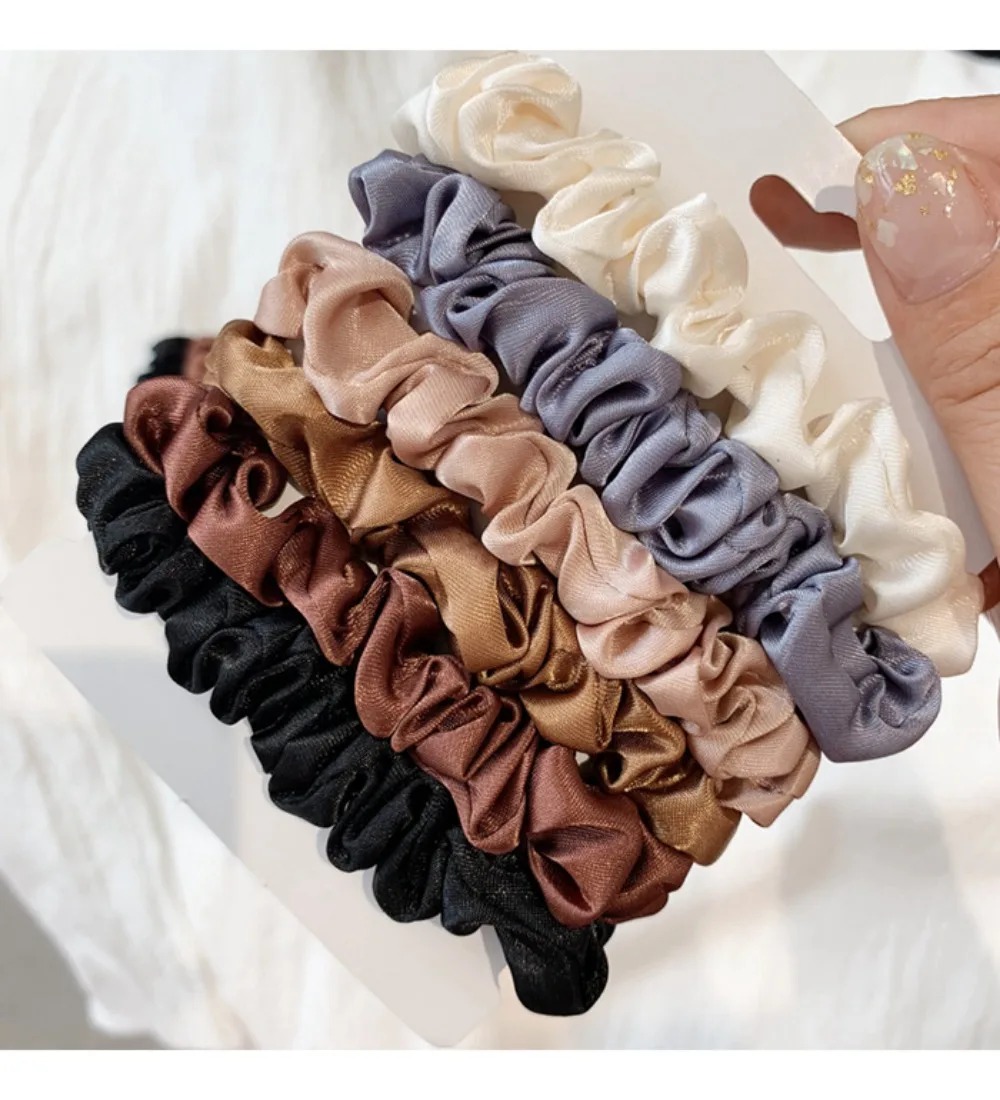 6 stuks zachte satijnen haarsc - Travel Accessories For Girls recensie en prijs